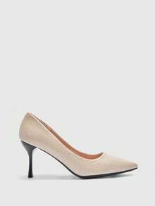 CUCCOO BIZCHIC Women's Pointed Toe Pumps - Solid Deep Brown Color, Retro French Style With Slim Heel Spring Shoes Spring Break Easter Prom Heels Valentine's Day - Chantilly - View 4