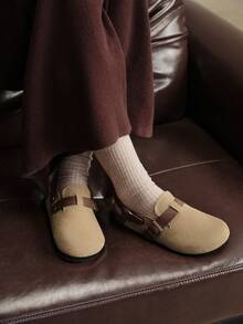 Solecia Women's Thick Sole Slip-On Mules, New Spring Autumn Casual Shoes Spring Shoes Spring Break Easter For Christmas - Khaki - View 2