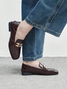 CUCCOO BIZCHIC Women's Fashionable Versatile Commuting Loafer Flats - Coffee Brown - View 4