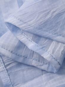 DAZY 女士长袖韩版清新多巴胺岛衬衫 春季 - 藍色 - 查看 10