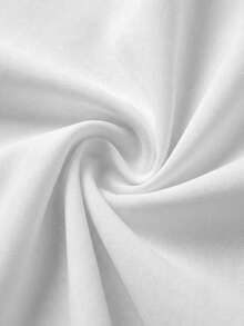 Mellowie Women's Solid Color Minimalist Casual Round Neck Blouse White Ruffle Top Summer Casual Tops - White - View 3