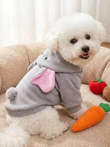 PETSIN 1pc Animal-Themed Cosplay Hooded Sweatshirt Suitable For Dogs And Cats To Wear Outdoors. - Elephant ash - View 2