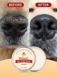 PETSIN 宠物鼻部润肤膏，适用于犬猫 - 舒缓鼻部和爪垫，蕴含天然蜂蜡、椰子油和乳木果油 | 修复干燥、皲裂的鼻子和爪垫 | 温和可舔舐的保湿霜，1盎司 - 白色 - 查看 1