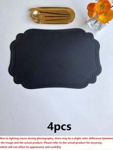 4-Piece Set Meal Mat, Pressed Nordic Style Cup Mat, Dining Mat, Kitchen Accessories, Dining Table Mat, Heat-Resistant And Heat-Resistant Western Style Dining Mat, Suitable For Holiday Decoration, Party Decoration, Desktop Protection Decoration, - Multicolor - View 11