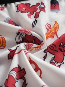 SHEIN HOT STUFF Tween Boy Cartoon Pattern Contrast Trim Boxer Briefs - Orange - View 10
