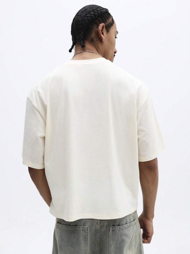 Oversized Tee With Small Chest Print