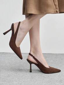 CUCCOO BIZCHIC Women's Pointed Toe Fashion High Heel Pumps Spring Shoes Spring Break Easter Valentine's Day - Brown - View 3