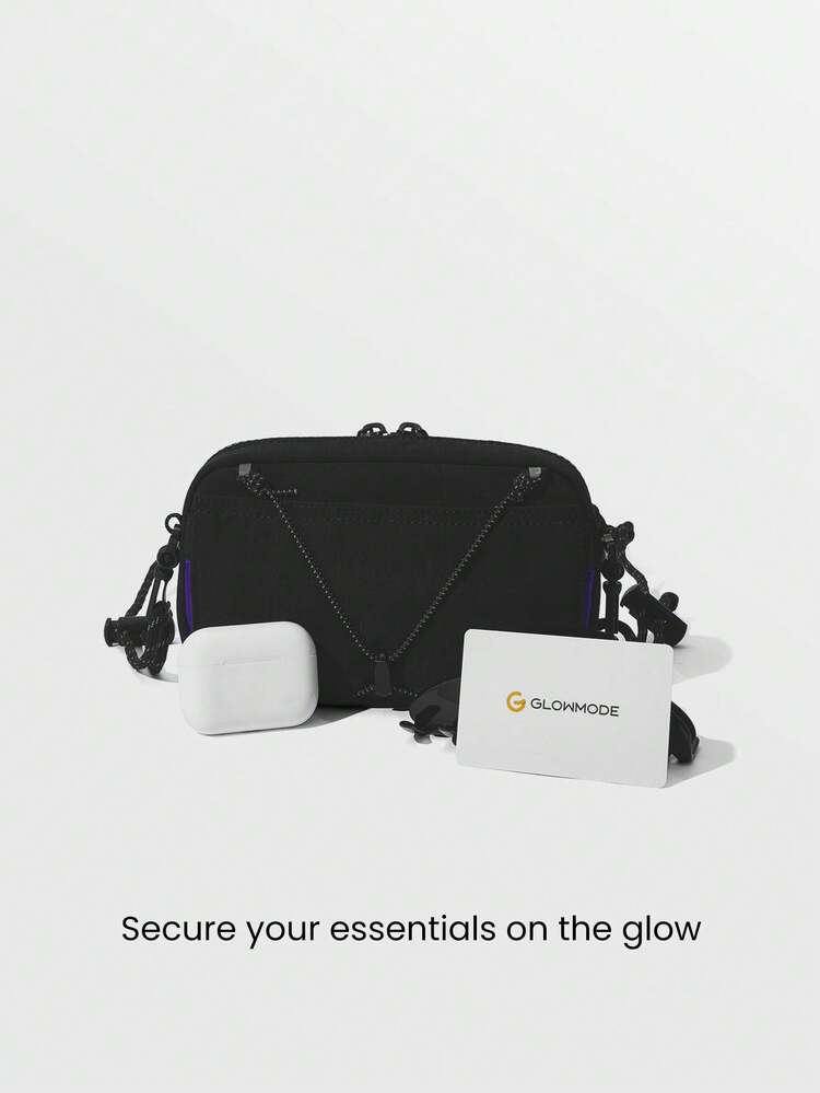 0.7L Mini Merry Carry Water-Resistant Key Ring Front Pocket Reflective Shoulder Strap Crossbody Belt Tote Bag  Outdoors Daily Active Wear Spring Summer