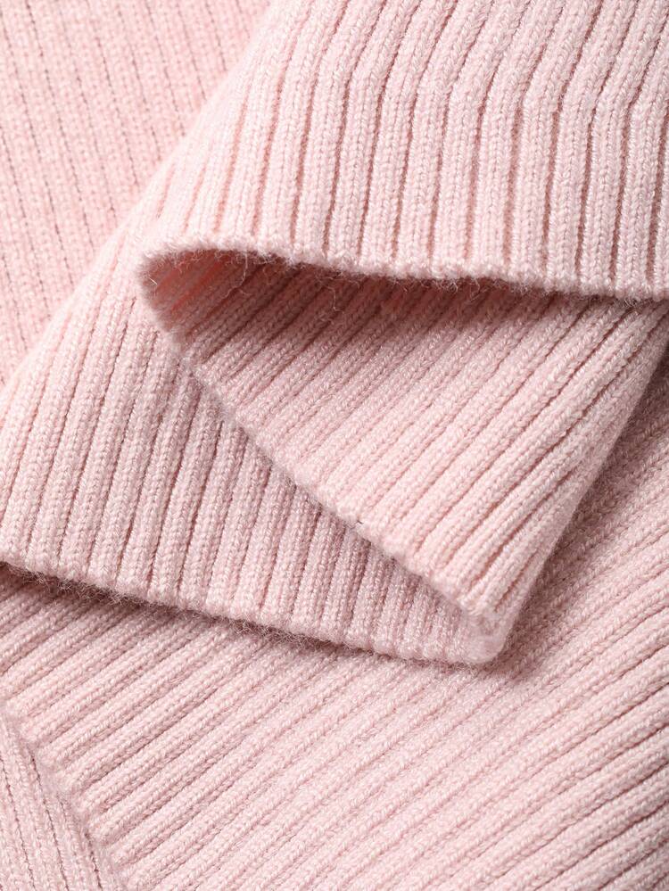 Dazy Plus Plus Size Solid Color V-Neck Short Sleeve Fitted Long Elegant Pink Sweater Dress Maxi Dress
