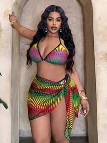 Slaydiva Bộ bikini tam giác gợi cảm cỡ lớn làm từ vải bắp cho nữ, thích hợp cho kỳ nghỉ biển. - Nhiều màu - Xem 7