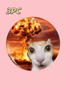 Joivida Cute Funny Cat Face Brooch 1PC 3PC 5PC Set 2D Flat Design Vibrant Colorful Illustration Lightweight Plastic Alloy Unique Party Artwork Perfect Gift For Cat Lovers Friends Classmates Colleagues Fashion Lapel Pin Bag Hat Clothing Decoration Kawaii Cartoon Animal Pin Niche Accessories Daily Wear Holiday Gift - Multicolor - View 10