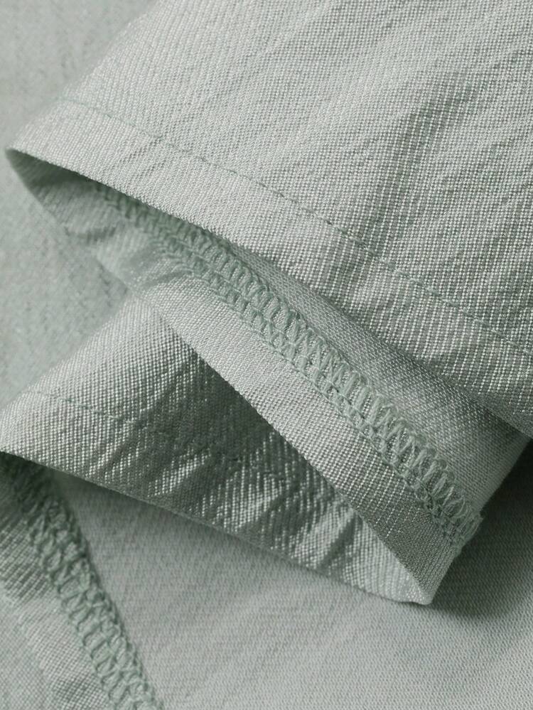 Women's Elegant Solid Color V-Neck Puff Sleeve Blouse And Skirt 2-Piece Set, Summer,Wedding Guest Dress Women