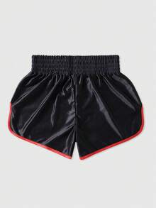 ROMWE MEN Anime Men's Sports Shorts, Boxing Shorts, Basketball Shorts,  Spring/Summer - Black - View 2