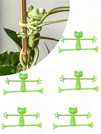 1/2/3/4/5件装植物支撑桩，园艺工具，垂直花园攀援植物支架，稳定坚固，易于安装，创意青蛙造型植物架，适合固定攀援植物，是园艺、盆栽植物养护、家居花园装饰以及室内/室外使用的理想选择。