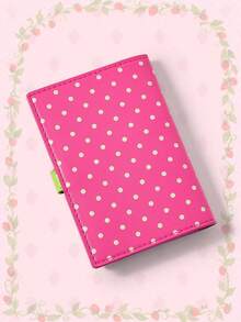 Strawberry Shortcake | ROMWE Red Polka Dot & Cartoon Pattern Fashion Portable Large Capacity Cute Passport Holder - Hot Pink - View 2