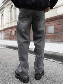 Artur Kramer Men's Retro Loose Fit Casual Jeans, Versatile For All Seasons - Grey - View 3