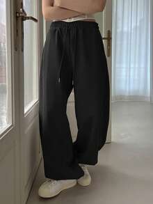 DAZY Quần thể thao nữ chạy bộ có túi xéo, dây rút ở eo - màu đen - Xem 5