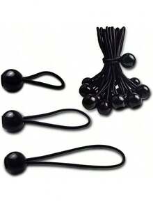 50pcs Outdoor Camping Tent Fixed Elastic Rope Plastic Ball High Elastic Rope Tied Elastic Ball, Trampoline Beach Net Elastic Rope Strap - Multicolor - View 2