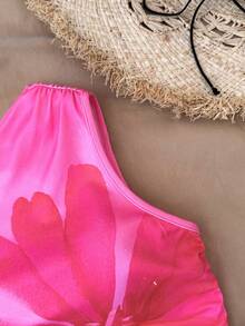 SHEIN Tween Girl Floral Print Asymmetric Hem Ruffle Cami - Multicolor - View 5