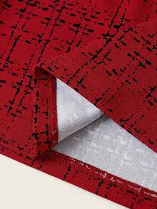 Editum Damen elegenter Kunstleder-Rock mit Metall-Schnalle und Tasche, geeignet für den Arbeitsweg, den Alltag, den Sommer - Rot - Übersicht 7