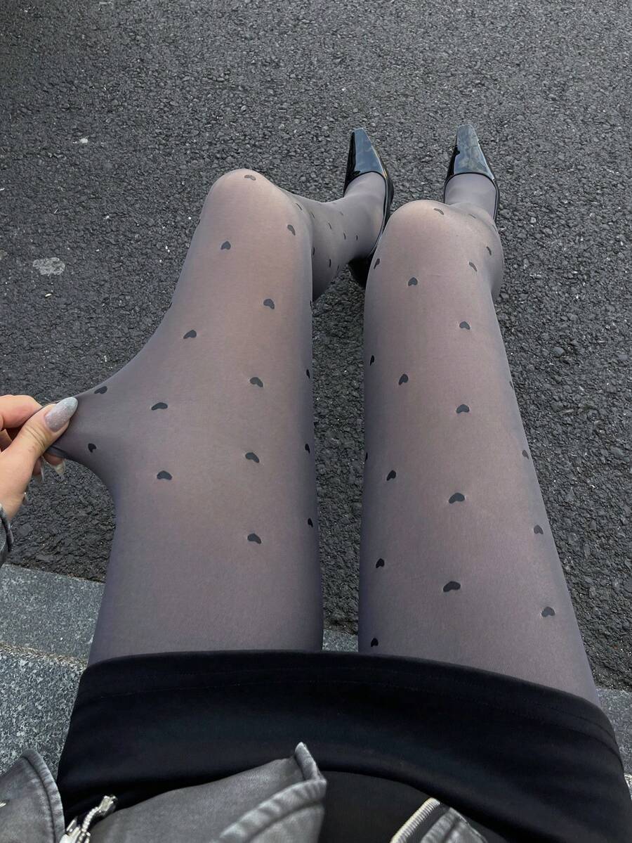 DAZY Quần legging nữ dáng ôm màu trơn, thích hợp cho mùa Thu/Đông. - Xám - Xem 1