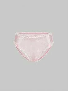 ROMWE Kawaii 3件套甜美蕾丝边蝴蝶结装饰网纱内裤 - 粉色 - 查看 5