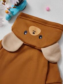 PETSIN 1pc Animal Cosplay Costume Hoodie, Suitable For Dogs And Cats To Wear Outdoors - Brown - View 7