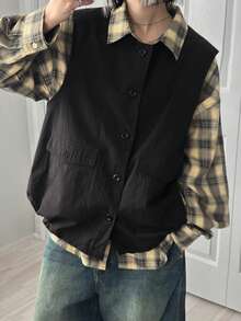 FRIFUL Women's Casual Loose Fit Lightweight Jacket With Large Pockets, Versatile For Spring And Summer - Black - View 1