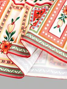 Travachic KIDS 少女优雅碎花荷叶袖连衣裙，度假款 - 彩色 - 查看 5