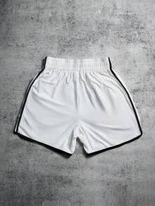 Manfinity EMRG Men's Chinese Dragon Print Elastic Waist Boxing Training Shorts - White - View 2