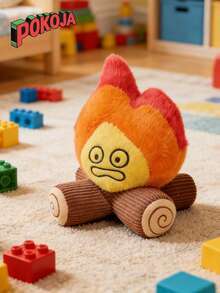 Adorable Shape Of Small Fire And Flame Expression Modeling Plush Toy Equipped With Sable Fur Material Super Soft Short Plush Material Handmade Doll Fiber Filled Animal Crochet Doll The Perfect Gift For Parents - Multicolor - View 5