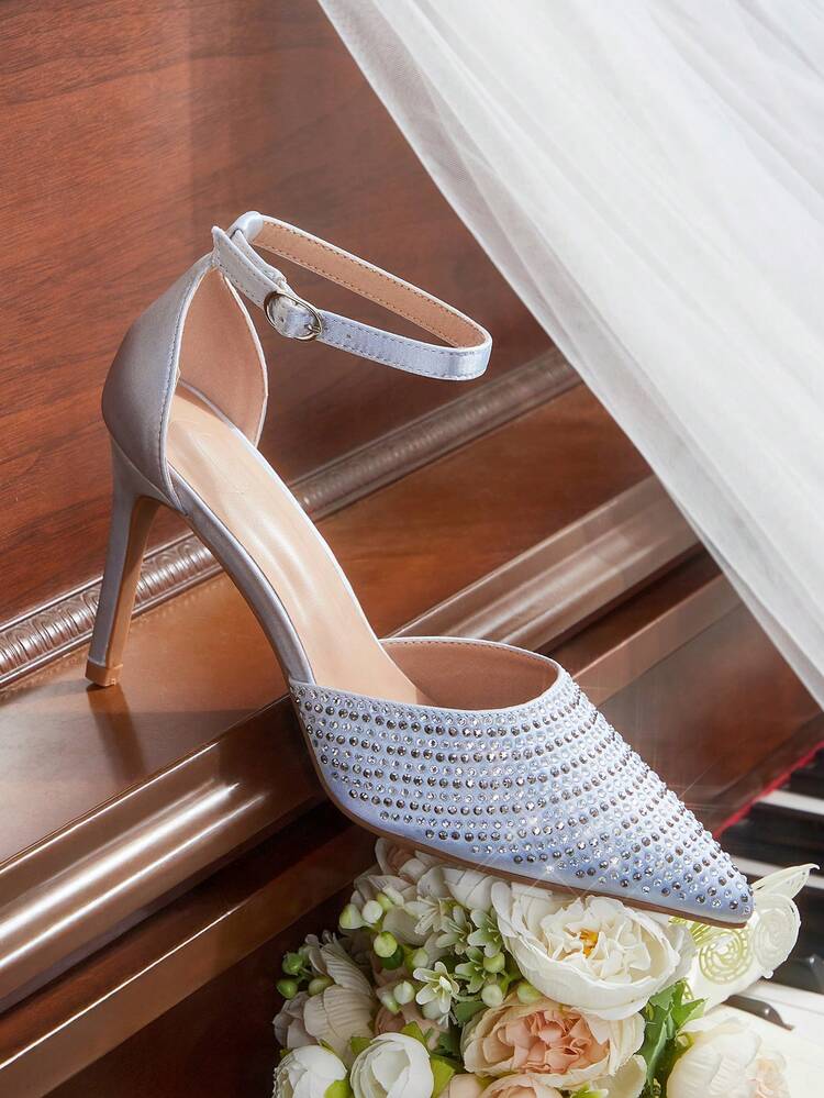 CUCCOO HITCHD Women's Pointed Toe Buckle Design Fashionable High Heels, Versatile For Daily Wear Valentine's Day