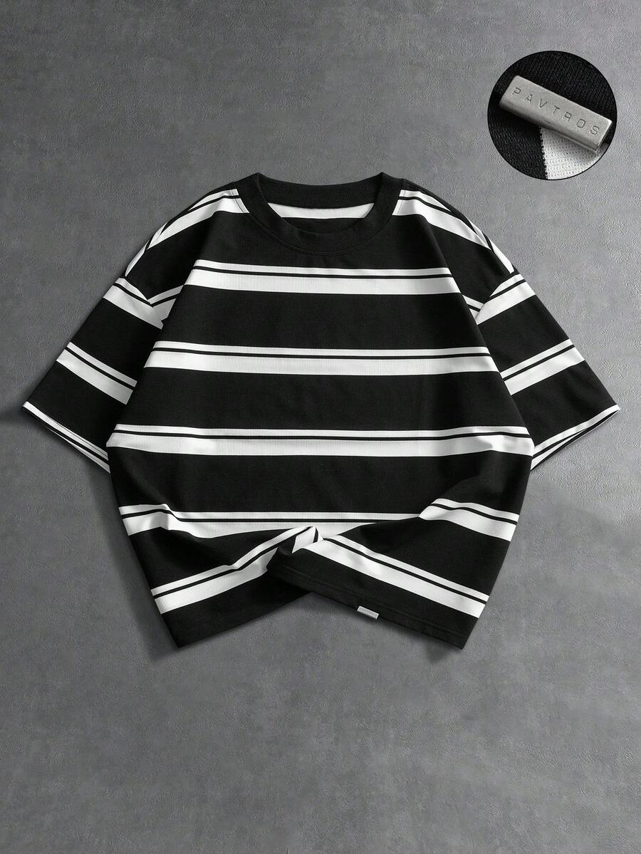 PAVTROS Men's Round Neck Short Sleeve Casual Summer Versatile T-Shirt - Multicolor - View 1