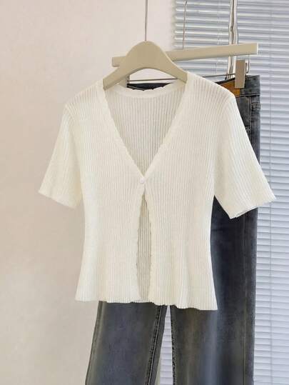 GlowEve Lightweight Knit Cover Up Women Short Sleeve, Spring/Summer New Arrivals Camisole Dress Shawl Sweater