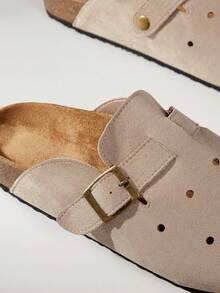 Solecia Women's Casual Slip-On Flat Shoes With Buckle Design, For Daily Wear - Apricot - View 5