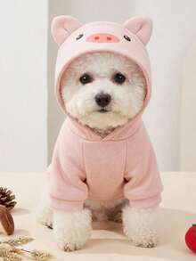 PETSIN 1 buah Hoodie Kostum Cosplay Hewan, Cocok untuk Anjing dan Kucing untuk Dipakai di Luar Ruangan - Dusty Pink - View 3