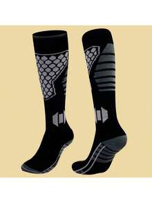 Skiing Socks, Men's Winter Warmers, Women's Compression Stockings, Professional Cycling, Hiking, Running, Trekking, Long Tube Socks - Multicolor - View 3