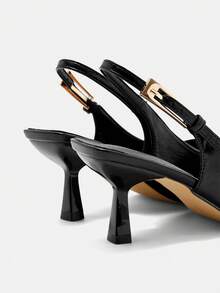 CUCCOO CURVES 女士时尚简约尖头酒杯跟通勤鞋