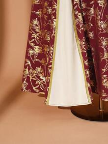 Rometta Đầm sang trọng, thanh lịch với chi tiết phối kim loại, thắt eo, cổ vuông, thích hợp cho tiệc tùng, dạ hội, họp mặt, các ngày lễ quan trọng, cỡ lớn. - Màu Đỏ Sâu - Xem 5