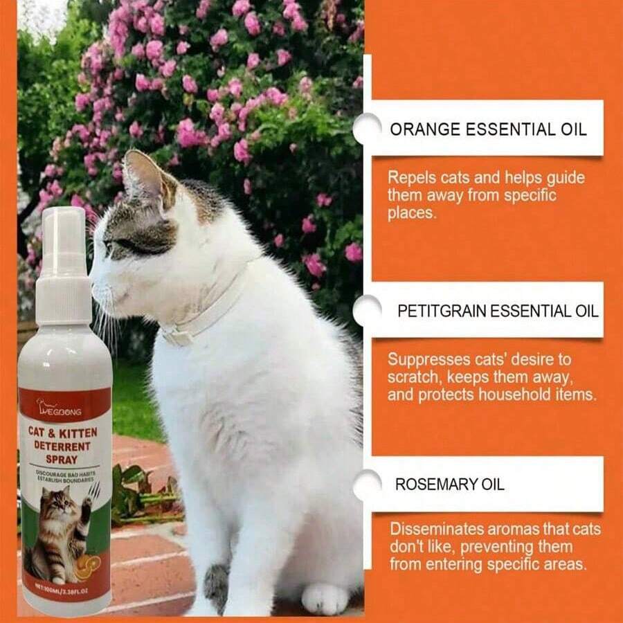 1瓶猫咪护理喷雾，成分温和，减少猫咪抓挠和啃咬行为。也是一款家居防护喷雾，适用于植物和其他物品，提供全面保护。它散发出猫咪不喜欢的香味，抑制猫咪抓挠，保持并保护家居环境。 - 彩色 - 查看 1