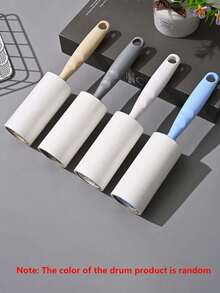 Household Drum Hair Sticking Device Can Tear Clothes, Clean Immersion Brush, Sticky Dust Collector, Sticky Paper Duster Can Tear Special Sticky Cotton Wool Drum, Pet Hair, Clothes, Furniture Cotton Wool Drum (Drum Color Random) - White - View 1