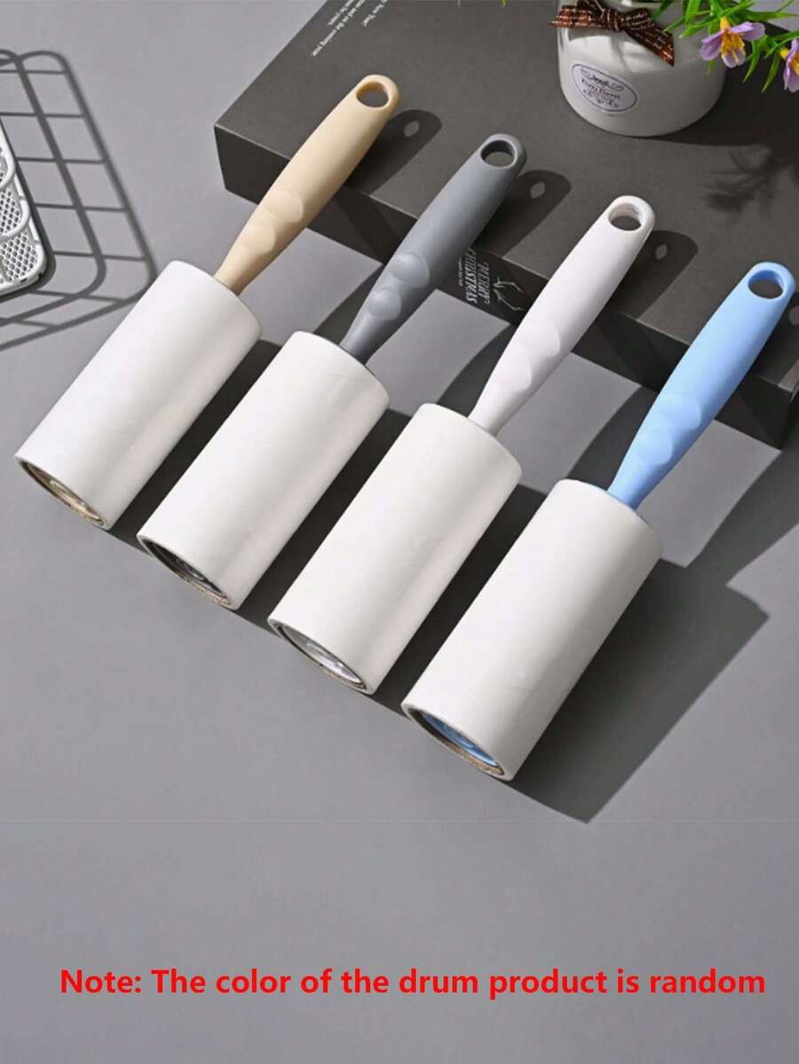 Household Drum Hair Sticking Device Can Tear Clothes, Clean Immersion Brush, Sticky Dust Collector, Sticky Paper Duster Can Tear Special Sticky Cotton Wool Drum, Pet Hair, Clothes, Furniture Cotton Wool Drum (Drum Color Random) - White - View 1