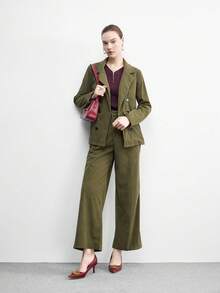 CUCCOO BIZCHIC Giày cao gót màu đỏ tía mới, kiểu dáng thanh lịch, mũi nhọn, khóa kim loại, chất liệu da lộn, thoải mái dành cho nữ, thích hợp cho dịp Giáng sinh. - Màu Hoa hồng đỏ - Xem 6