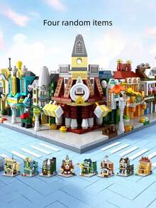 Pieces Big Size ABS Material Creative DIY Multicolor City Street Scene Building Blocks For Adults Home Office Decoration Model Kit Collectible Hot