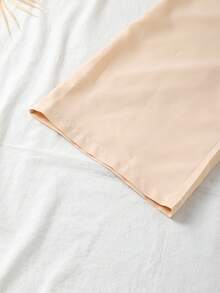 SHEIN Tween Girls Casual Elegant Sleeveless Loose Wide Leg Pants, Versatile Daily School Style Jumpsuit - Apricot - View 7