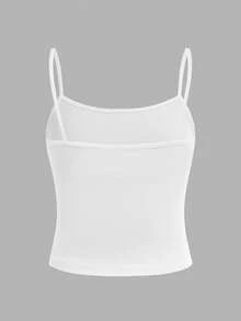 SHEIN Tween Girl Bow Print Camisole Undershirt - Black - View 3