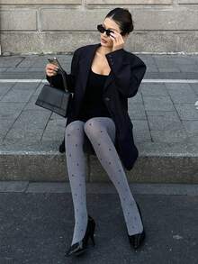 DAZY Women's Slim Fit Solid Color Leggings, Autumn/Winter - Grey - View 4