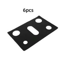 6pcs Black Five-Hole Gas Stove Oil Drain Mat/Gas Stove Cover/Oil-Proof Cleaning Mat - Black - View 1
