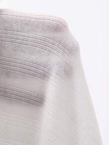 DAZY 两件套女士提花针织吊带背心和宽松碎花睡裤睡衣套装 - 白色 - 查看 7