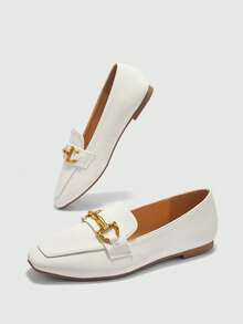 CUCCOO BIZCHIC Women Casual Versatile Commute Simple Flats For Christmas Valentine's Day - White - View 9